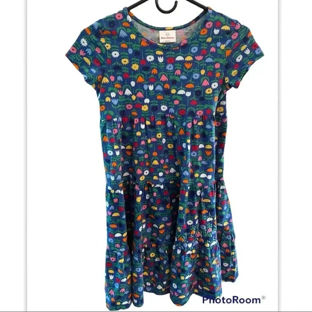 Hanna Andersson Blue Floral Twirl Dress